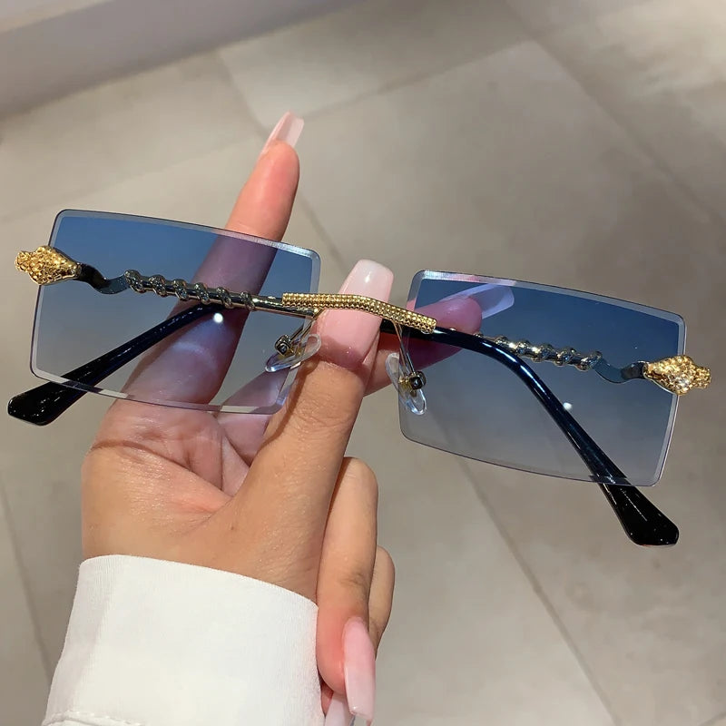 Rimless Rectangular Shades with Twisted Snake Leg