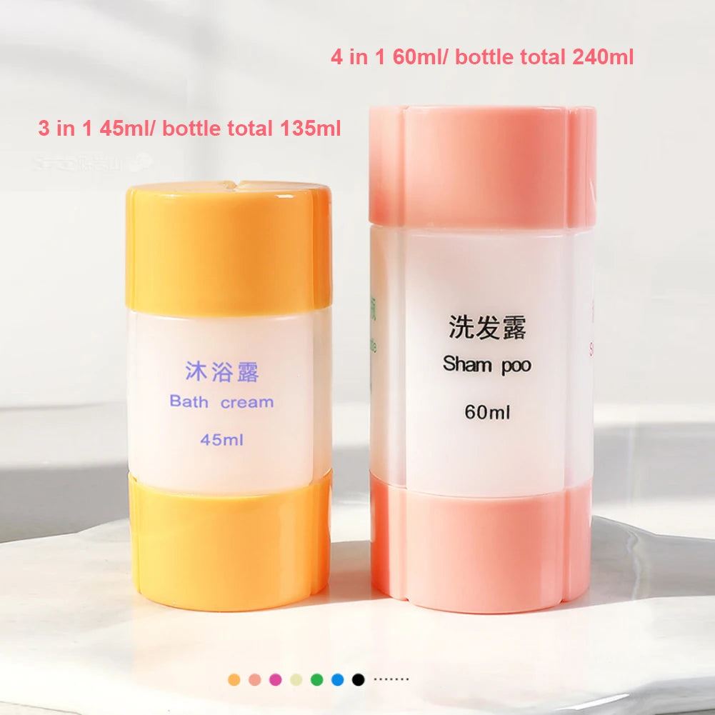 4-in-1/3 in 1 Travel Bottle Set Organized Leak Proof Travel Tubes Dispensing Containers