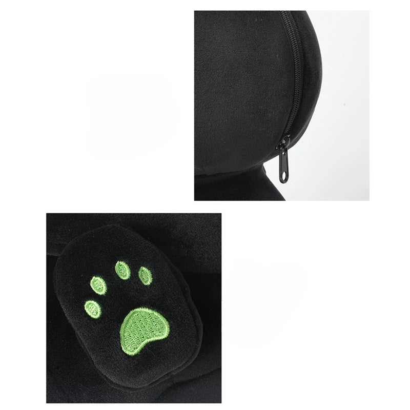 Cartoon Neck Pillow Dual-purpose U-shaped Pillow Black Cat Series