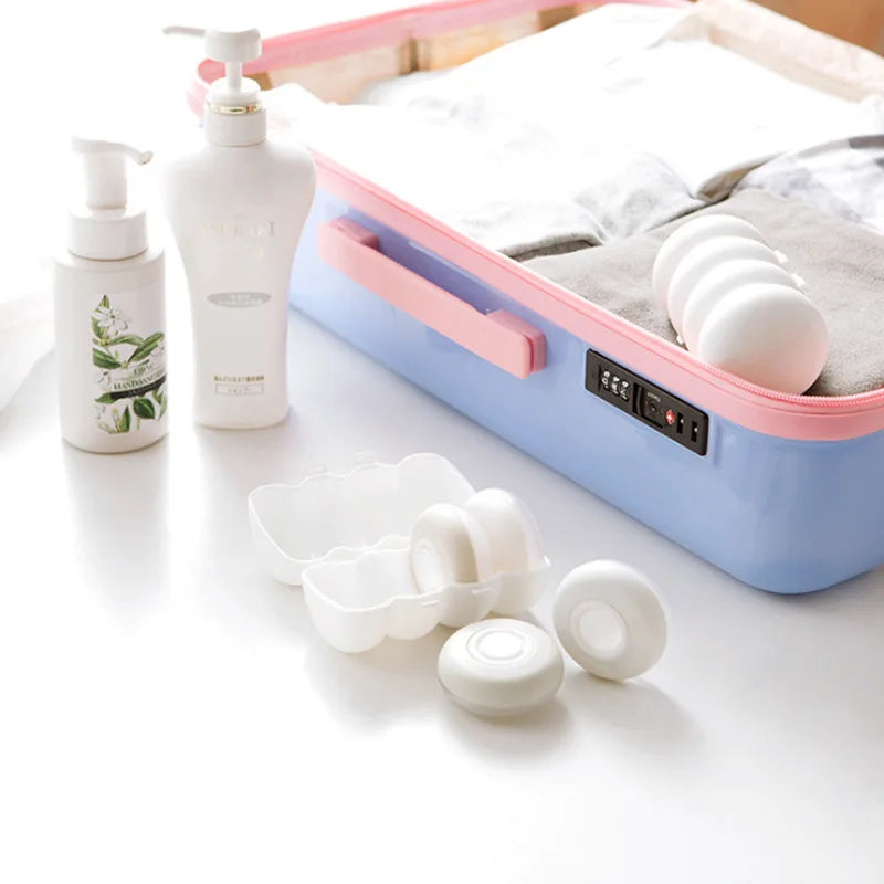 4pcs/set Portable Refillable Round Travel Cosmetics Bottles