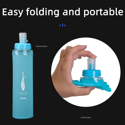 Soft Foldable Silicone Water Bottles for Hydration