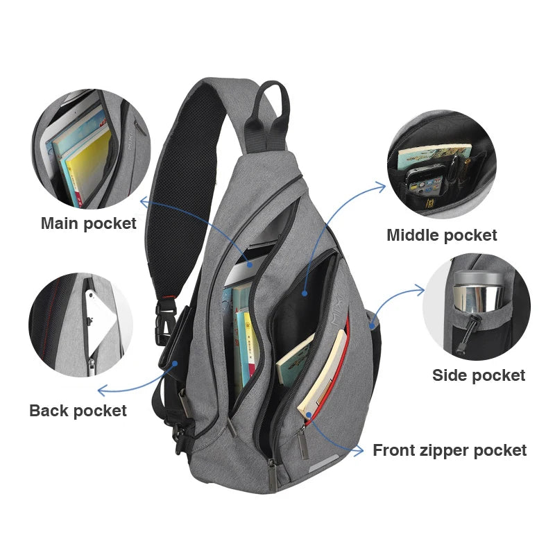 Sling Bag Crossbody  with USB