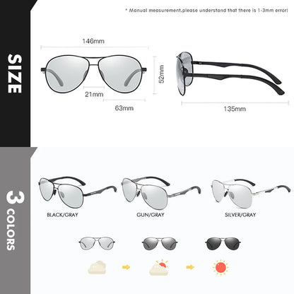 Pilot Photochromic Anti-Glare Sunglasses