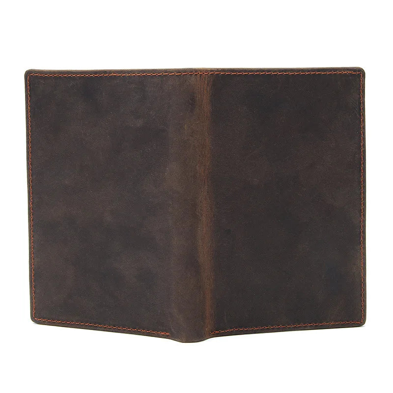 Handmade leather passport case,