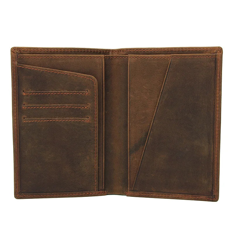 Handmade leather passport case,