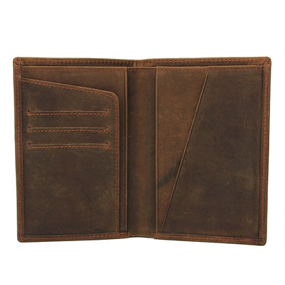 Handmade leather passport case,