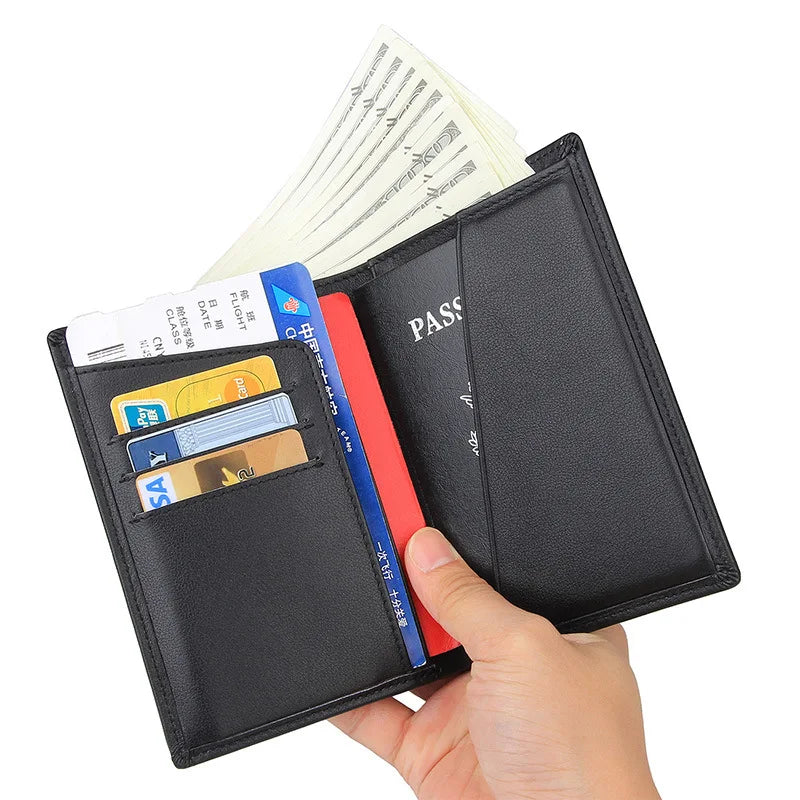 Handmade leather passport case,