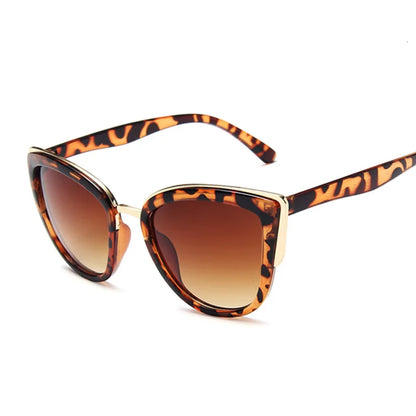 Vintage Cat Eye Sunglasses with Metal Frame