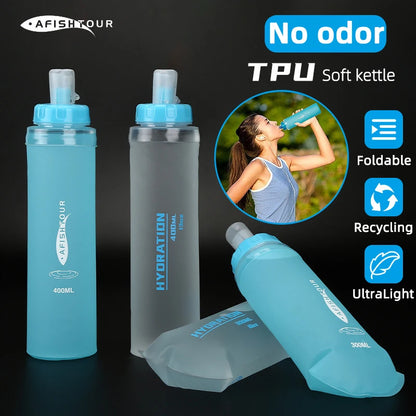 Soft Foldable Silicone Water Bottles for Hydration