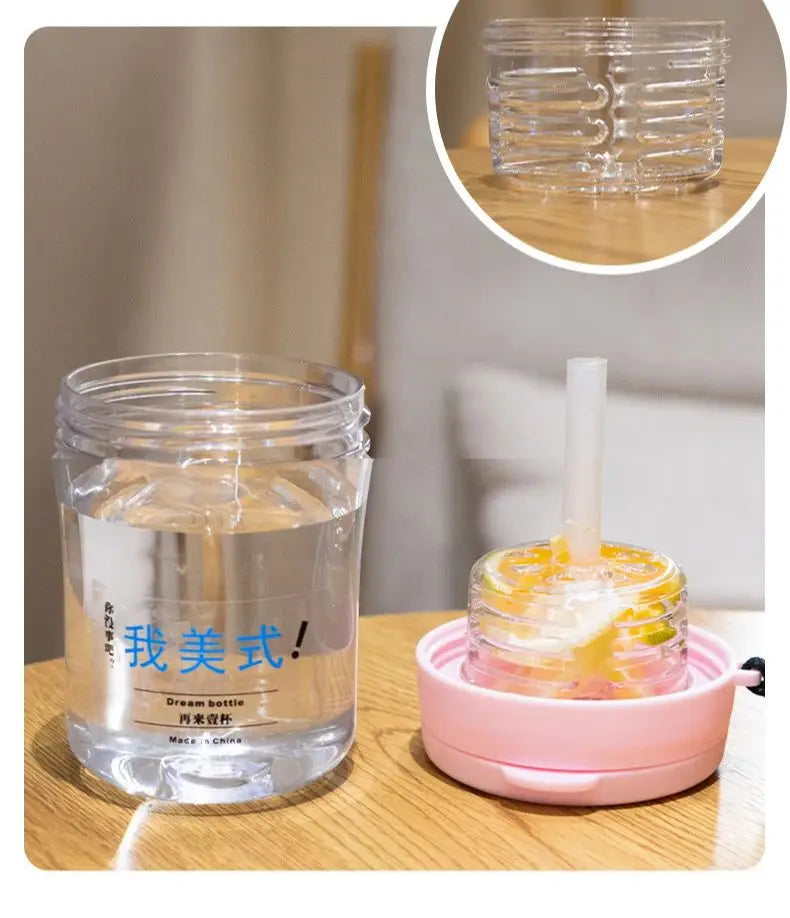 Children Portable Water Bottle With Tea Filter, Leakproof Lid 500ml