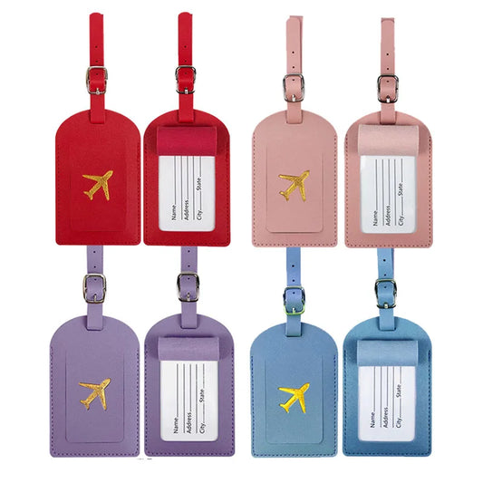 PU Leather Luggage Suitcase Tag Travel Accessories