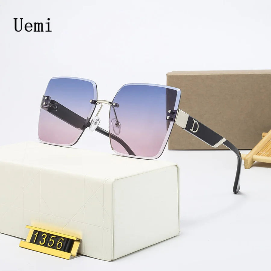 Rimless Square Frame Shades with UV