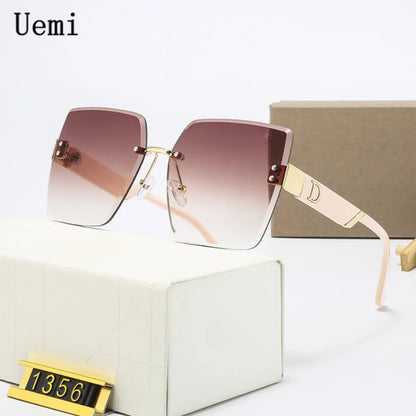Rimless Square Frame Shades with UV