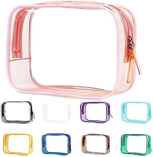 Small Clear Pouch, 6.6"x2.3"x4.7" Size TSA Approved