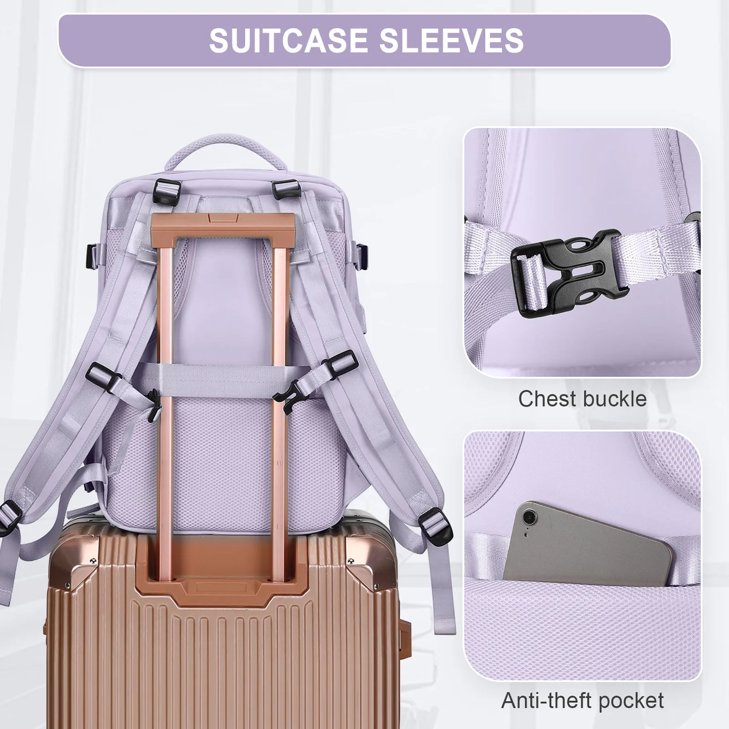 Travel Carry On Backpack, TSA Laptop Backpack Flight Approved,