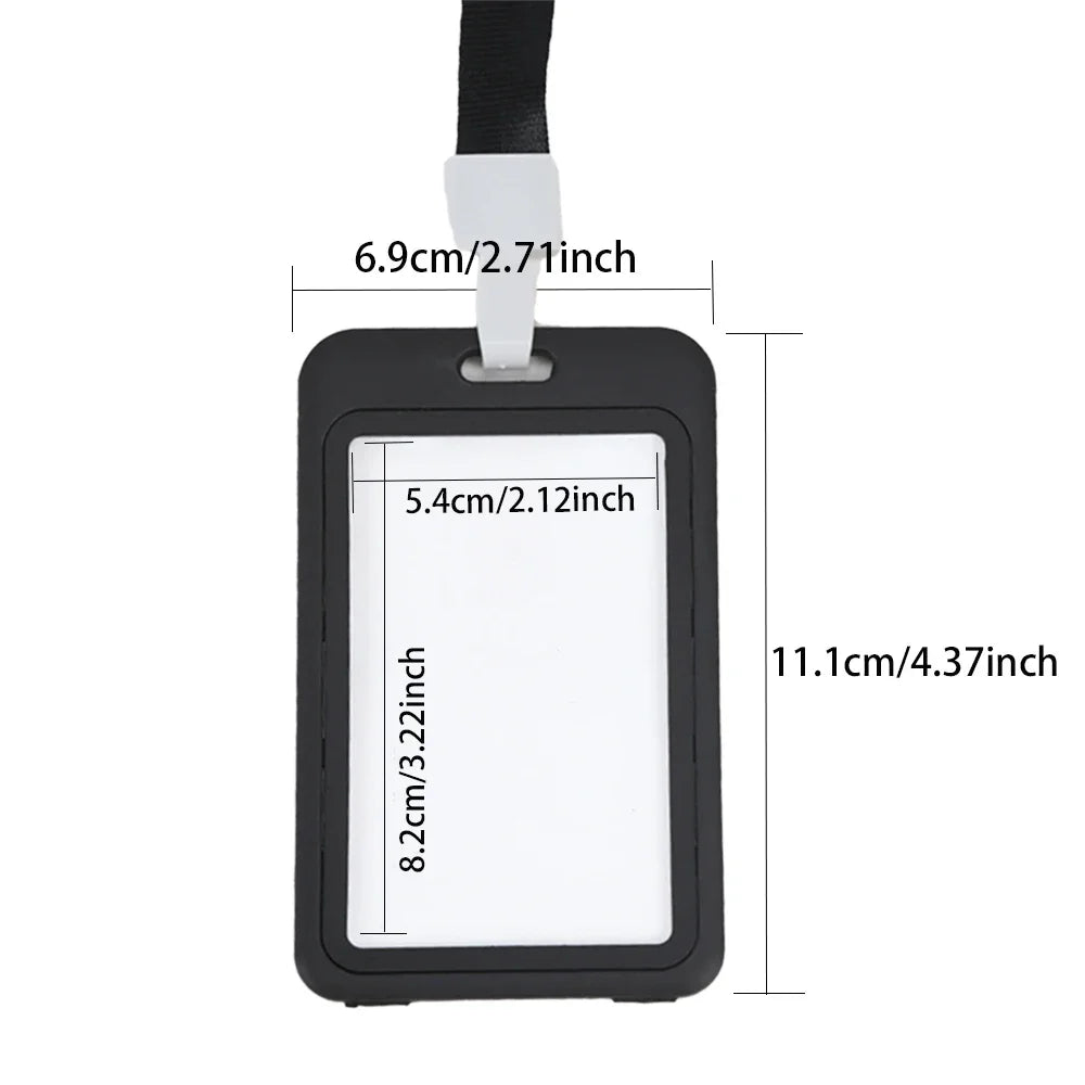 Colorful Plastic ID Holder with Lanyard