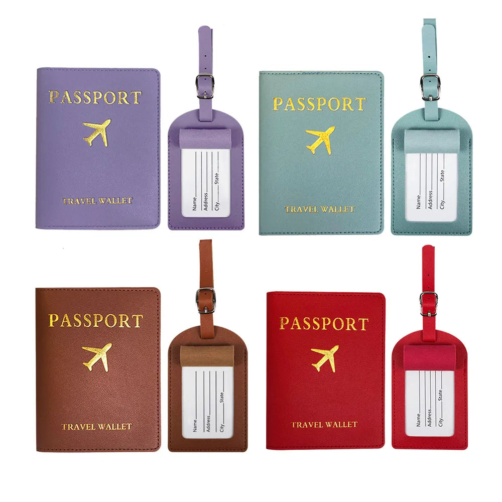 PU Leather Luggage Suitcase Tag Travel Accessories