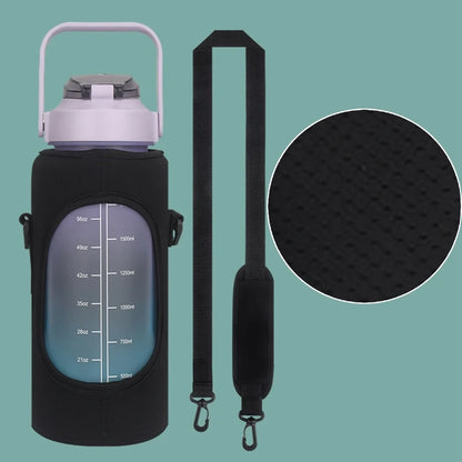 Half Gallon Sport Water Bottle Insulated Sleeve With Strap