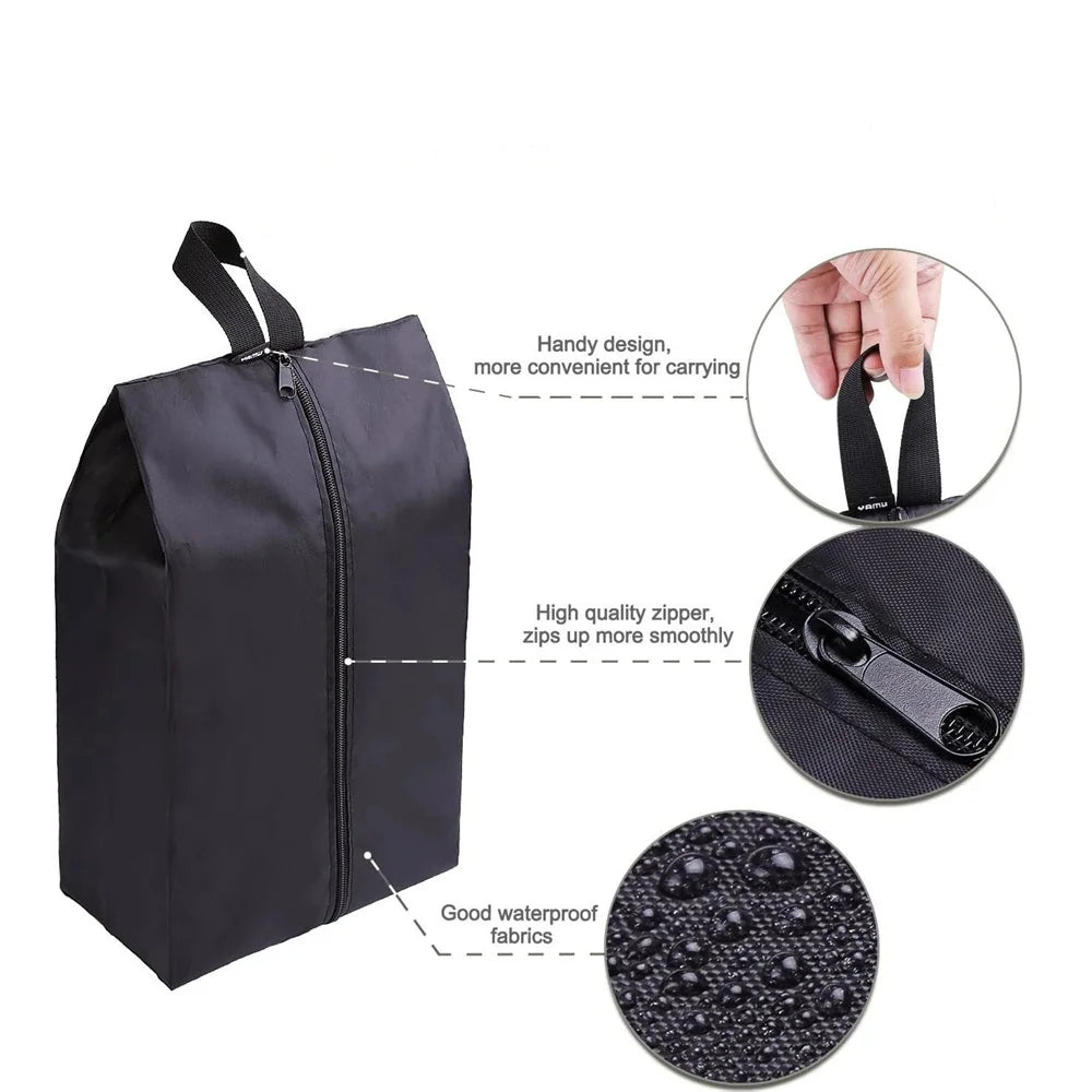 Waterproof Portable Nylon Travel Shoe Bags with Zipper Closure