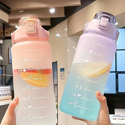 2L Water Bottle With Straw Large Capacity Sports Bottle BPA Free