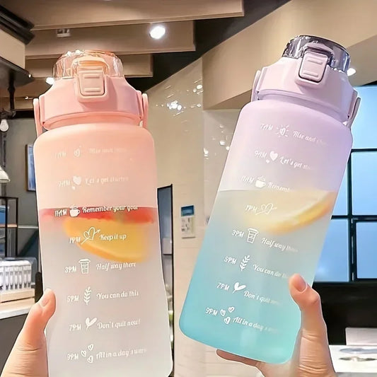 2L Water Bottle With Straw Large Capacity Sports Bottle BPA Free