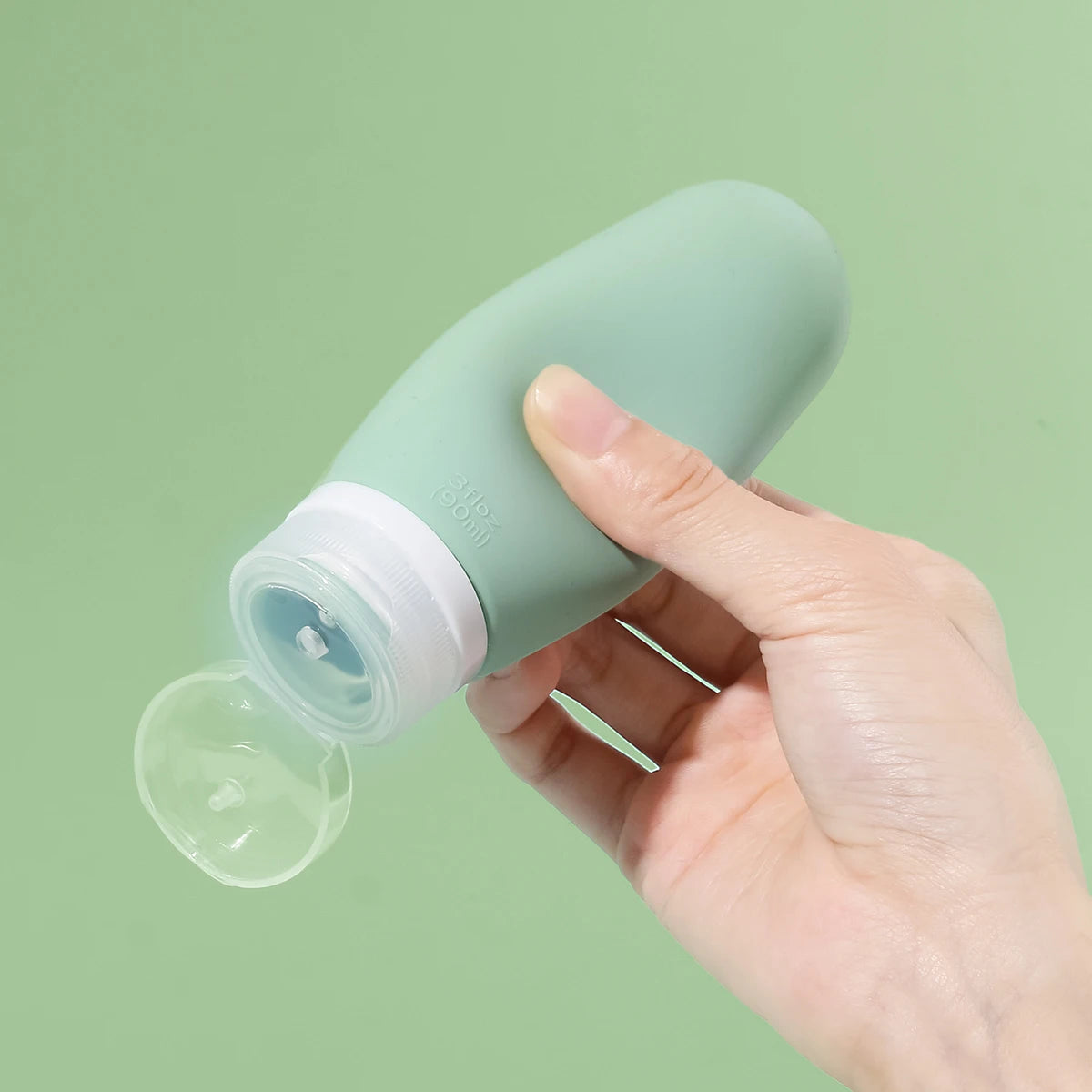 4pcs 2oz/3oz Colorful Leak Proof Squeezable Silicone Travel Toiletry Bottles