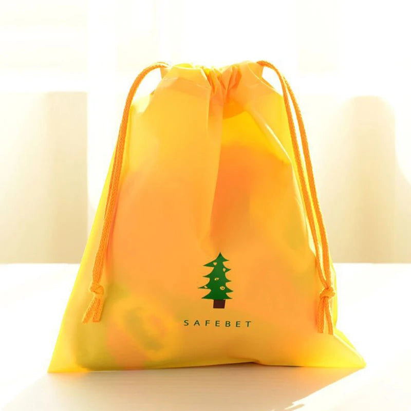 1pc Drawstring Bags For Travel. Essential Waterproof Pouch