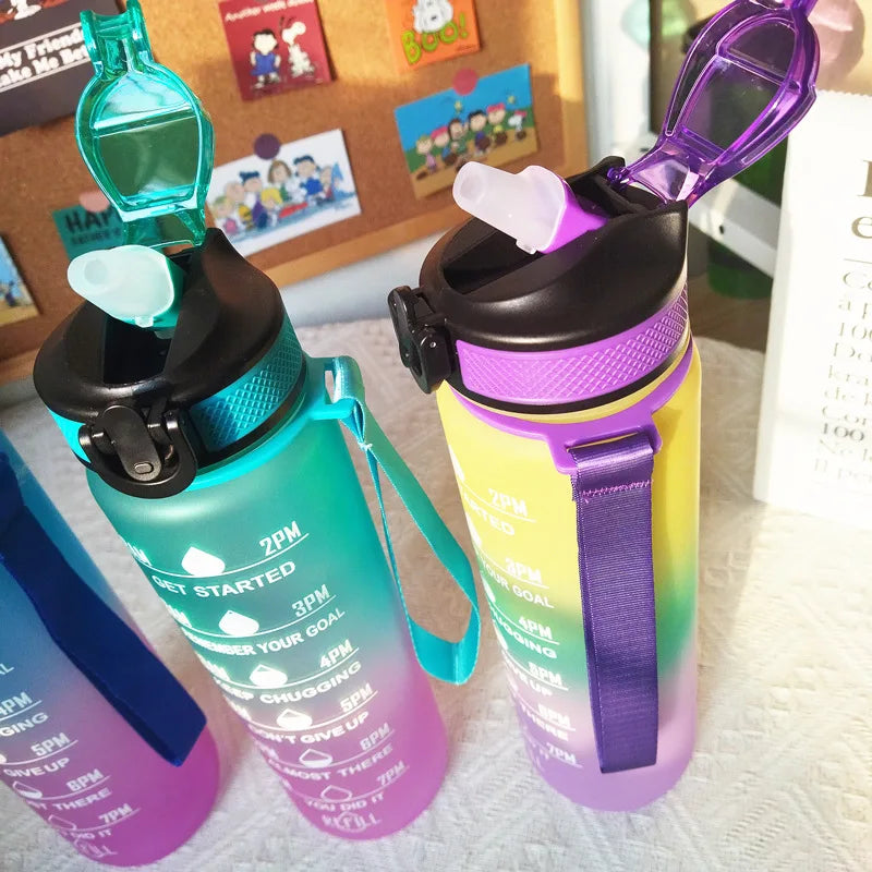 1 Liter Motivational Leakproof Water Bottle