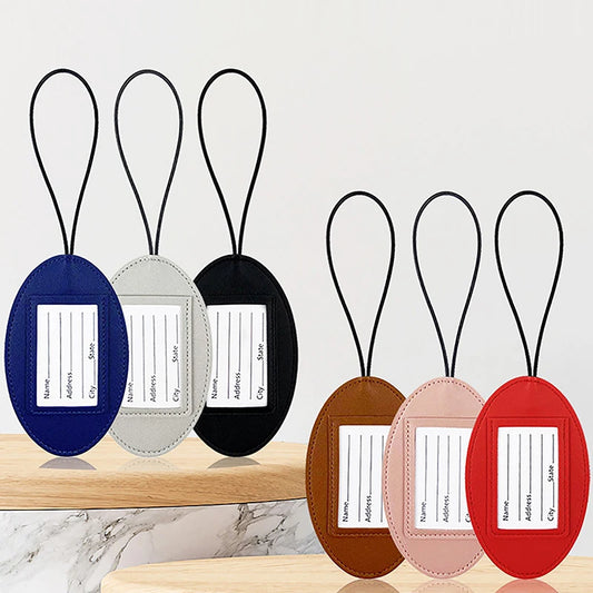 PU Leather Luggage Tags Multicolor Travel Accessories