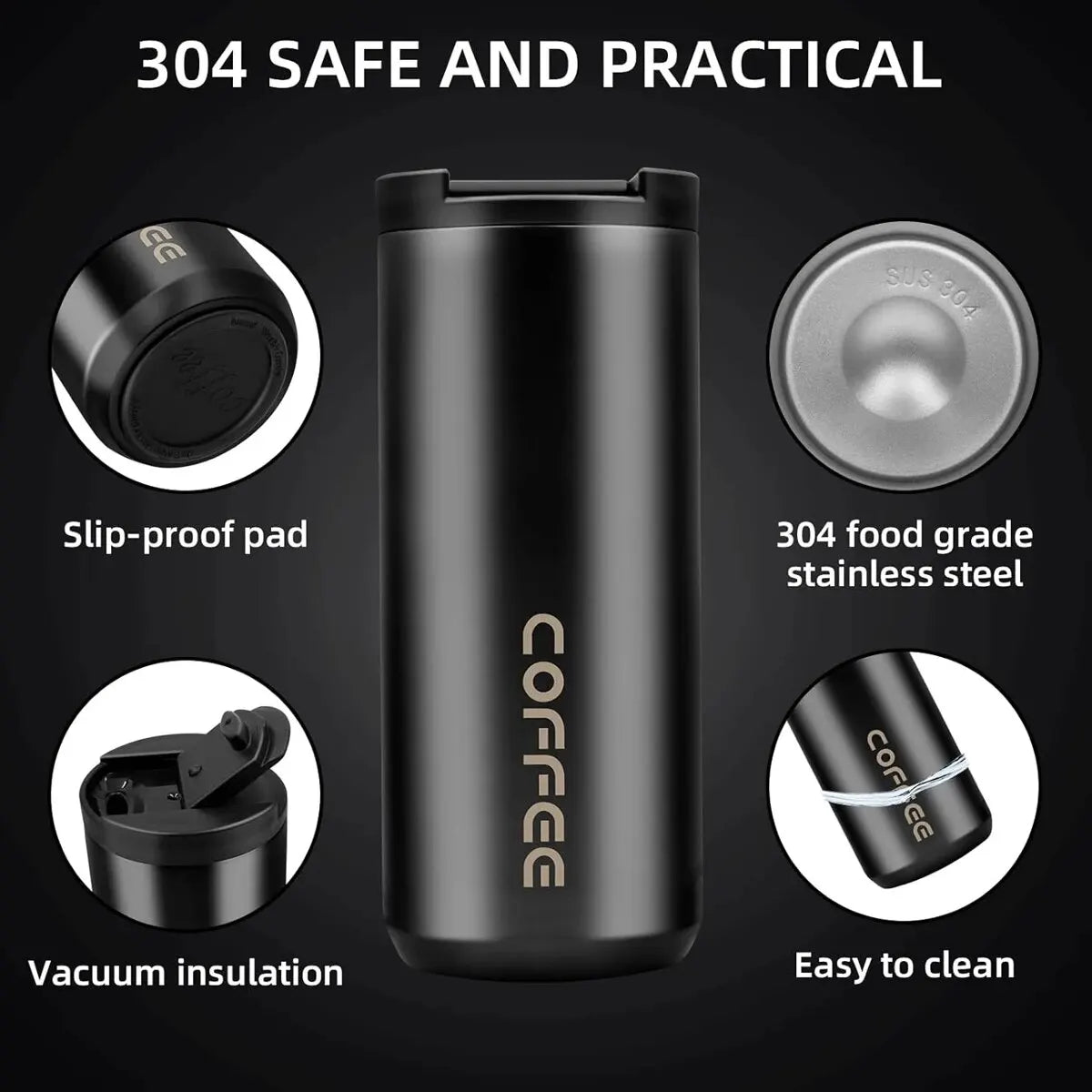 500ml/16.9oz Vacuum WideMouth Travel Mug