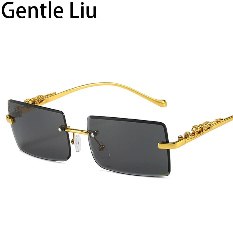 Rimless Rectangle Sunglasses