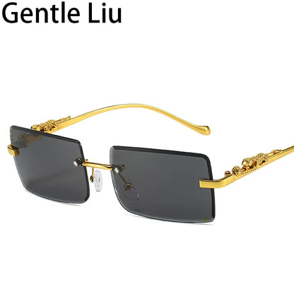Rimless Rectangle Sunglasses