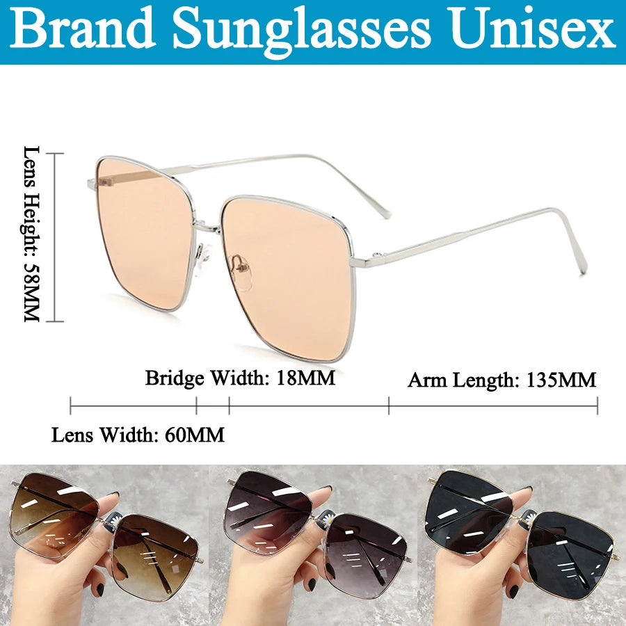 Unisex Retro Alloy Frame Sun Glasses