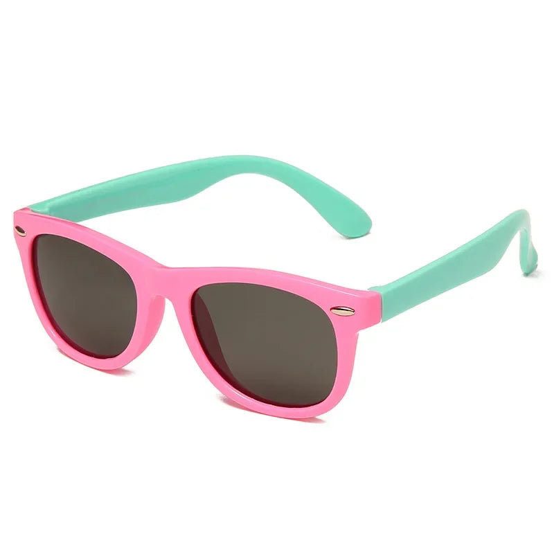 Flexible Rubber Kids Sunglasses UV Protection Baby Silicone AC Lens Sun Glasses