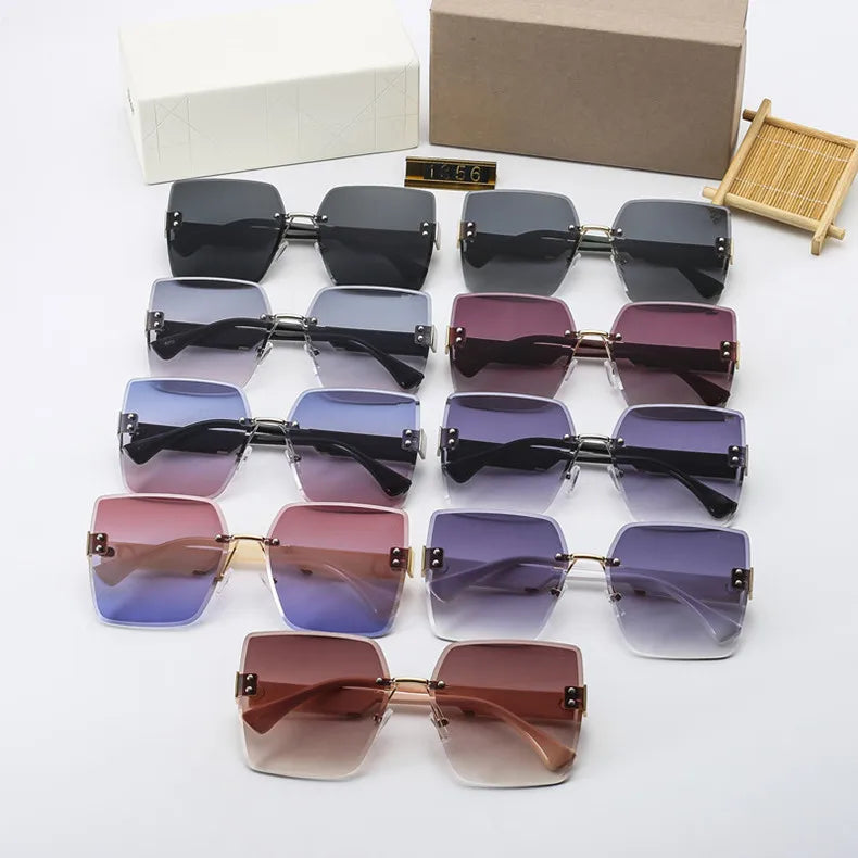 Rimless Square Frame Shades with UV