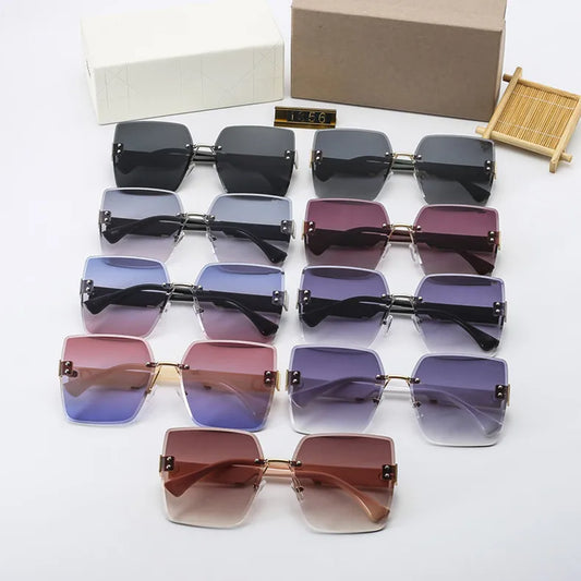 Rimless Square Frame Shades with UV