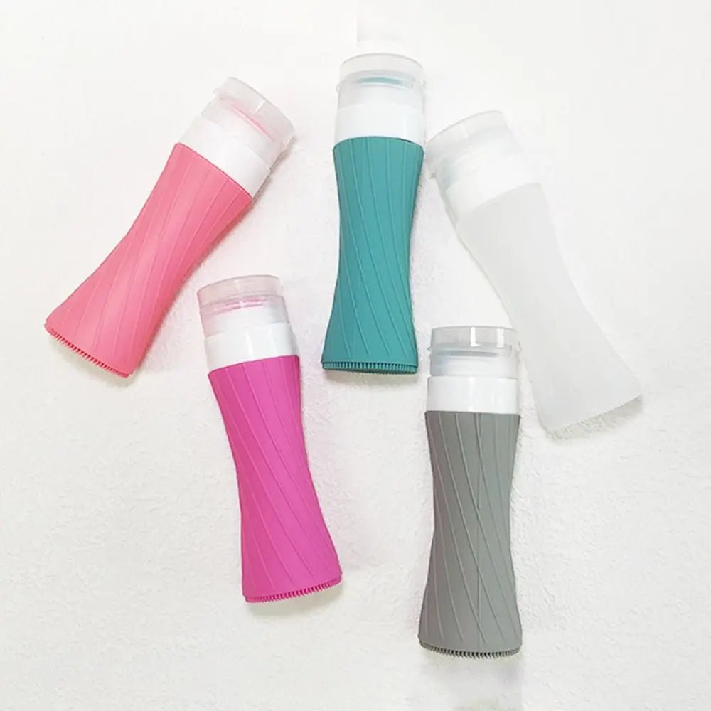 Silicone Travel Cosmetics Bottles Empty Squeeze Containers Leakproof Refillable Bottle