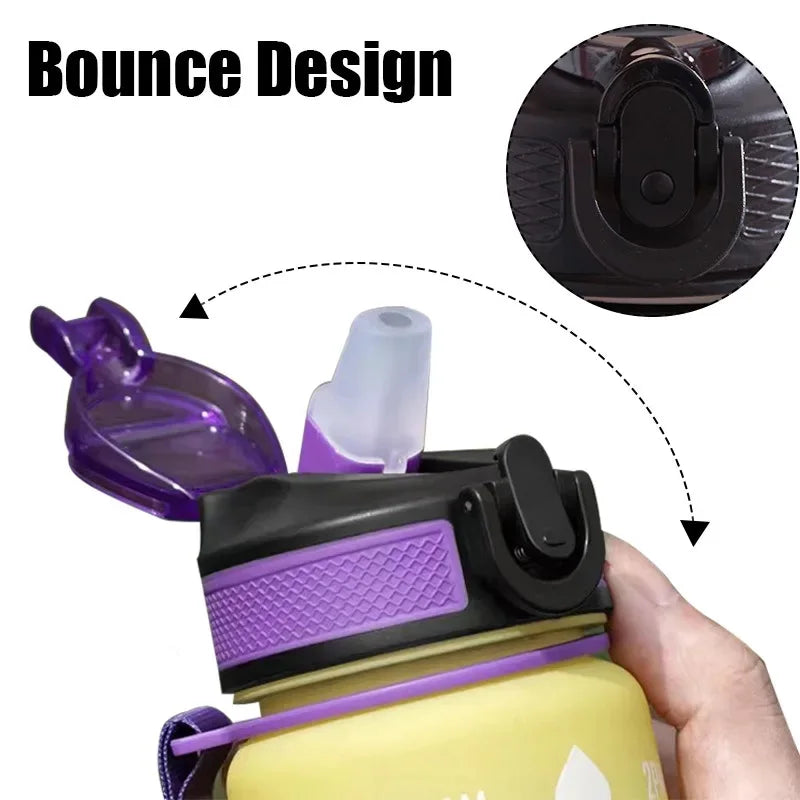 1 Liter Motivational Leakproof Water Bottle