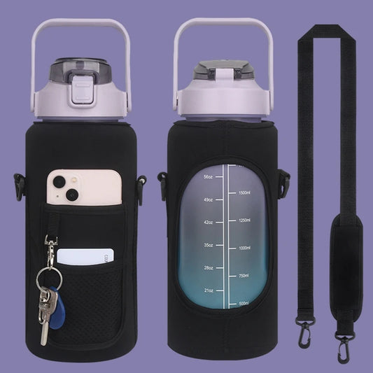 Half Gallon Sport Water Bottle Insulated Sleeve With Strap