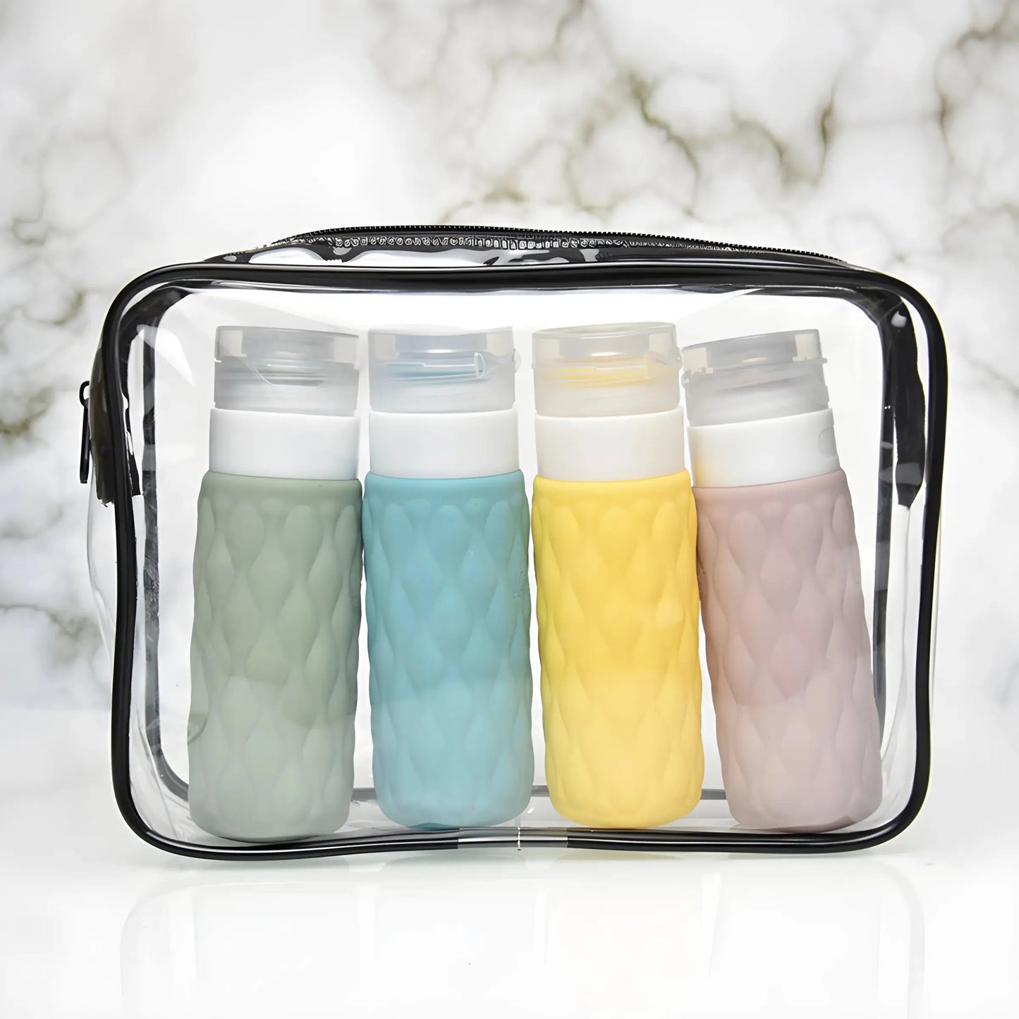 Travel Silicone Dispenser Bottle Soft Squeeze Portable Empty Bottles