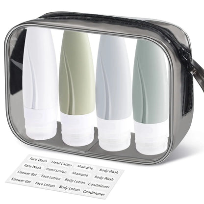 Travel Bottles, Leak Proof BPA Free Refillable Squeezable Silicone Tubes