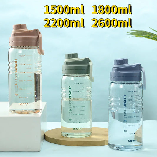 1.5 Liter Sport Water Bottle with Filter 2200ml Large Capacity Drinking Kettle