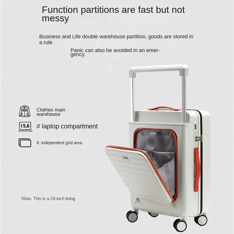 Carry On Lightweight Luggage Wide Handle PC Hardshell Suitcases with Spinner Wheels & TSA Lock