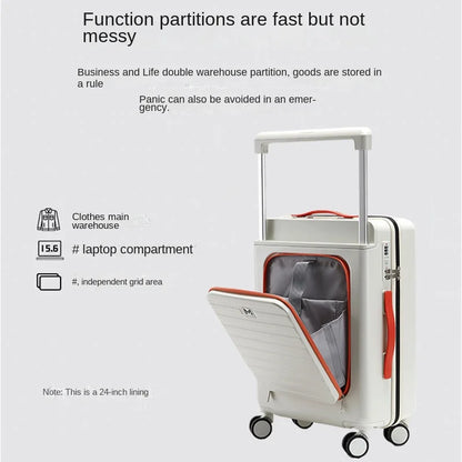 Carry On Lightweight Luggage Wide Handle PC Hardshell Suitcases with Spinner Wheels & TSA Lock