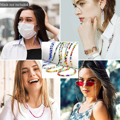Multifunctional Lanyard Bohemian Colorful Bead Chain for Eyewear