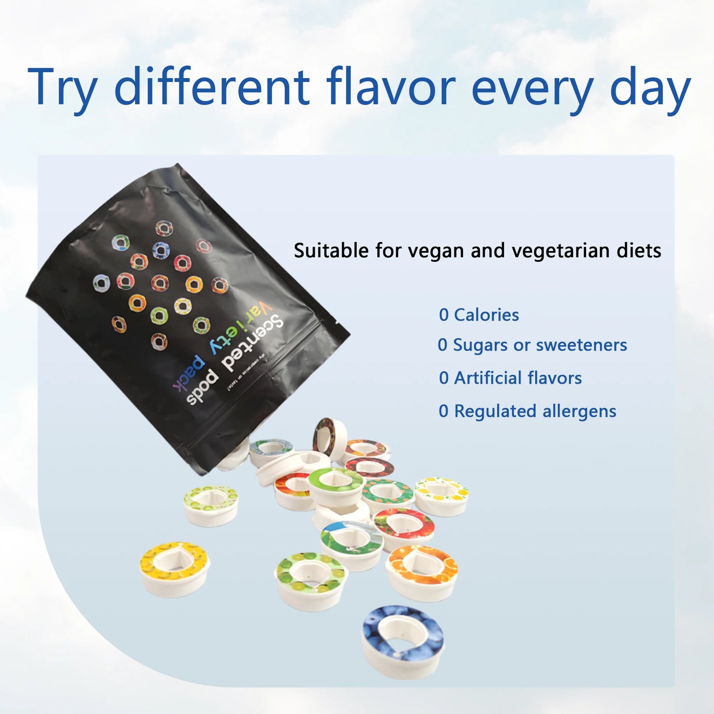 Fitness Bottle With Flavor Pods And Straw 750ml