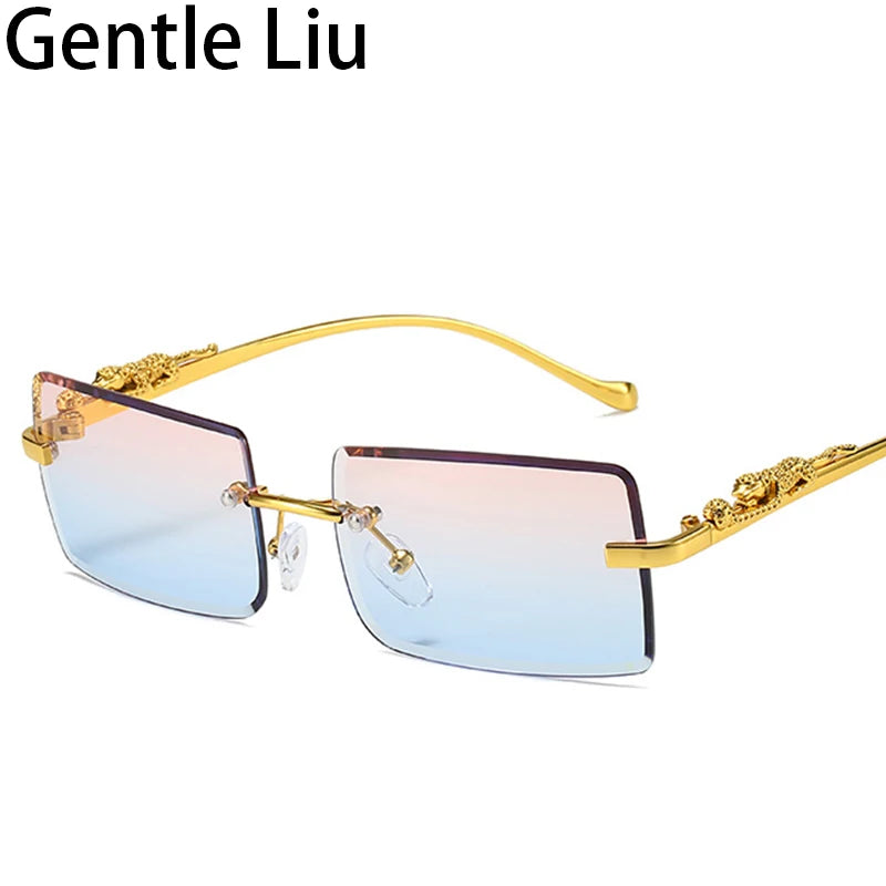 Rimless Rectangle Sunglasses