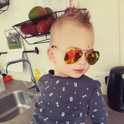 Kids aviation Sunglasses Reflective UV Lens