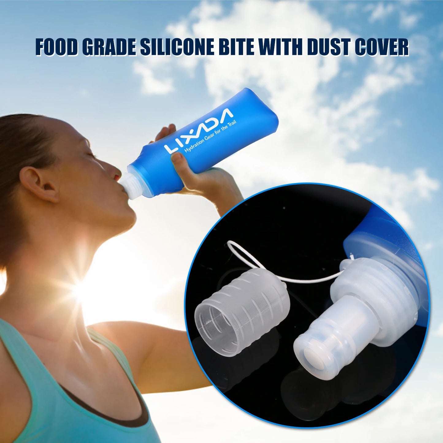 500ml Outdoor Sport Soft Folding  Water Bottle