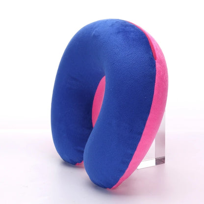 Inflatable Headrest U-shaped with Short Plush Cover 9 Colors